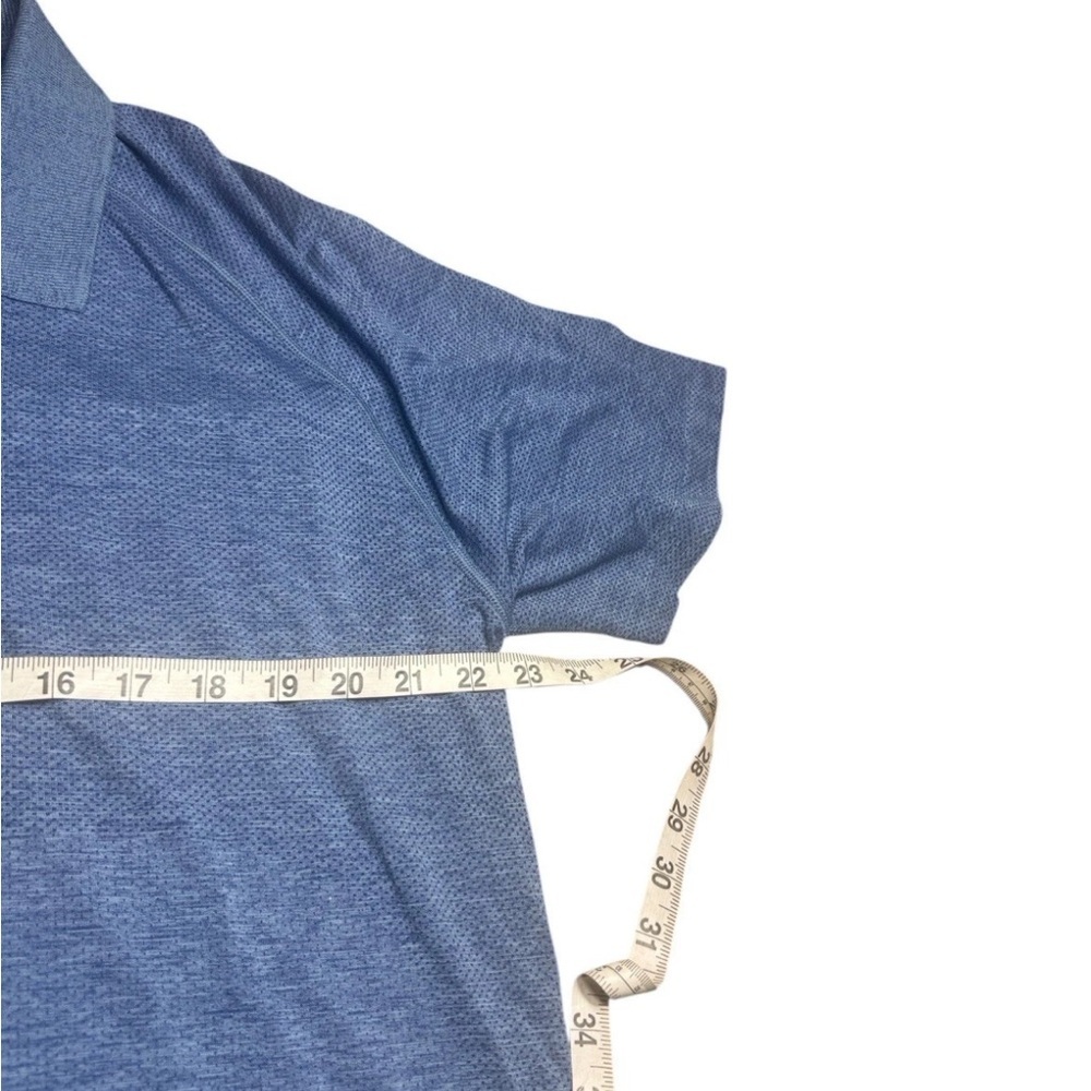 Lululemon Metal Vent Tech 2.0 Polo Shirt Mens Blue Stretch Golf Activewear XXL - Picture 8 of 9